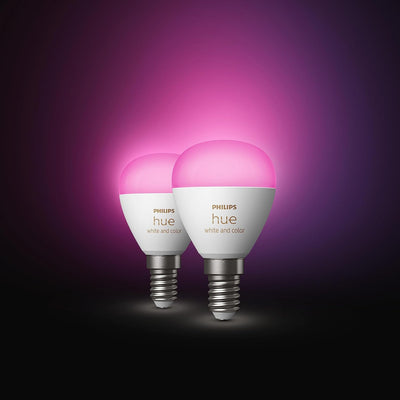 Hue White and Color Ambiance Lustre – E14 smart bulb 2p