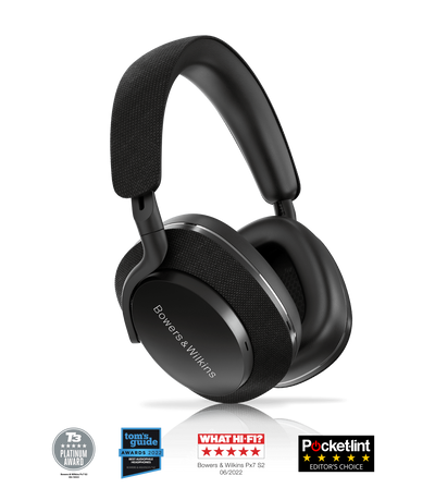 אוזניות Bluetooth אלחוטיות דגם Px7 S2 מבית Bowers & Wilkins צבע שחור