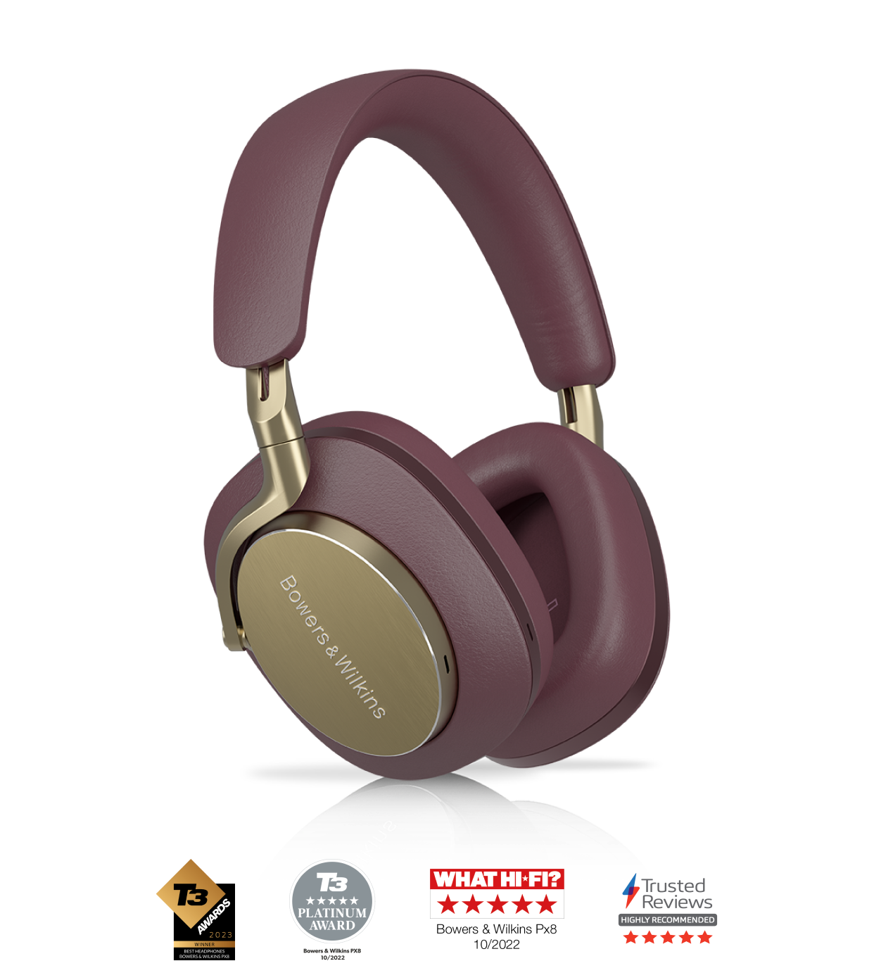 אוזניות Bluetooth אלחוטיות דגם Px8 Special Edition - צבע בורדו ״בורגונדי״