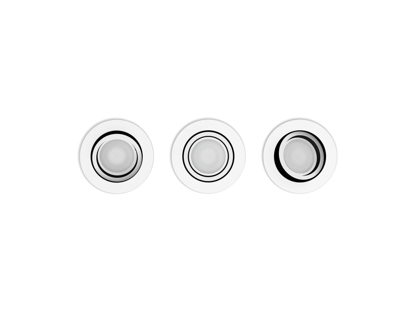 Hue 3-pack Milliskin recessed spotlight - White