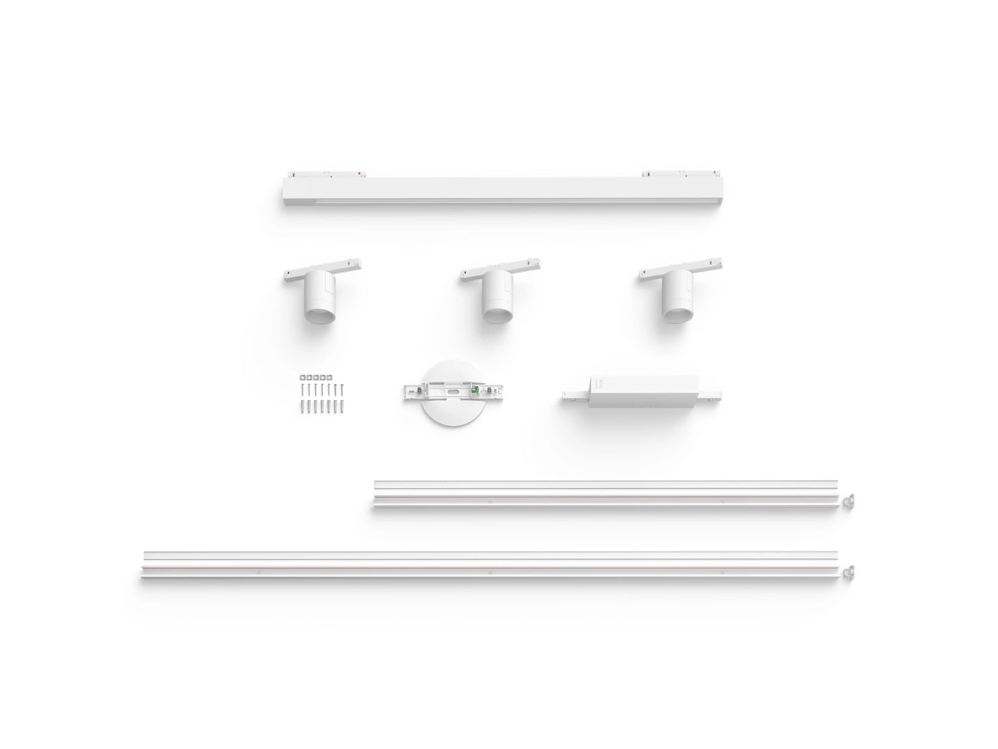Hue Perifo straight ceiling base kit (3 spots, 1 light bar) White