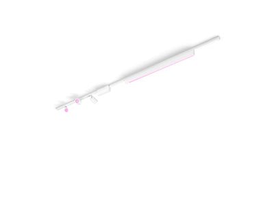 Hue Perifo straight ceiling base kit (3 spots, 1 light bar) White