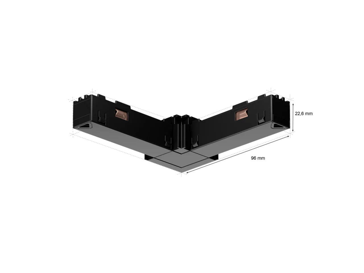 Hue Perifo internal corner connector - Black