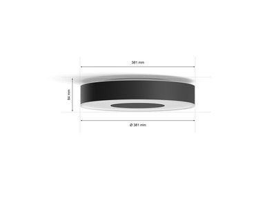 Xamento M Ceiling Lamp W&Color Ambiance-Black