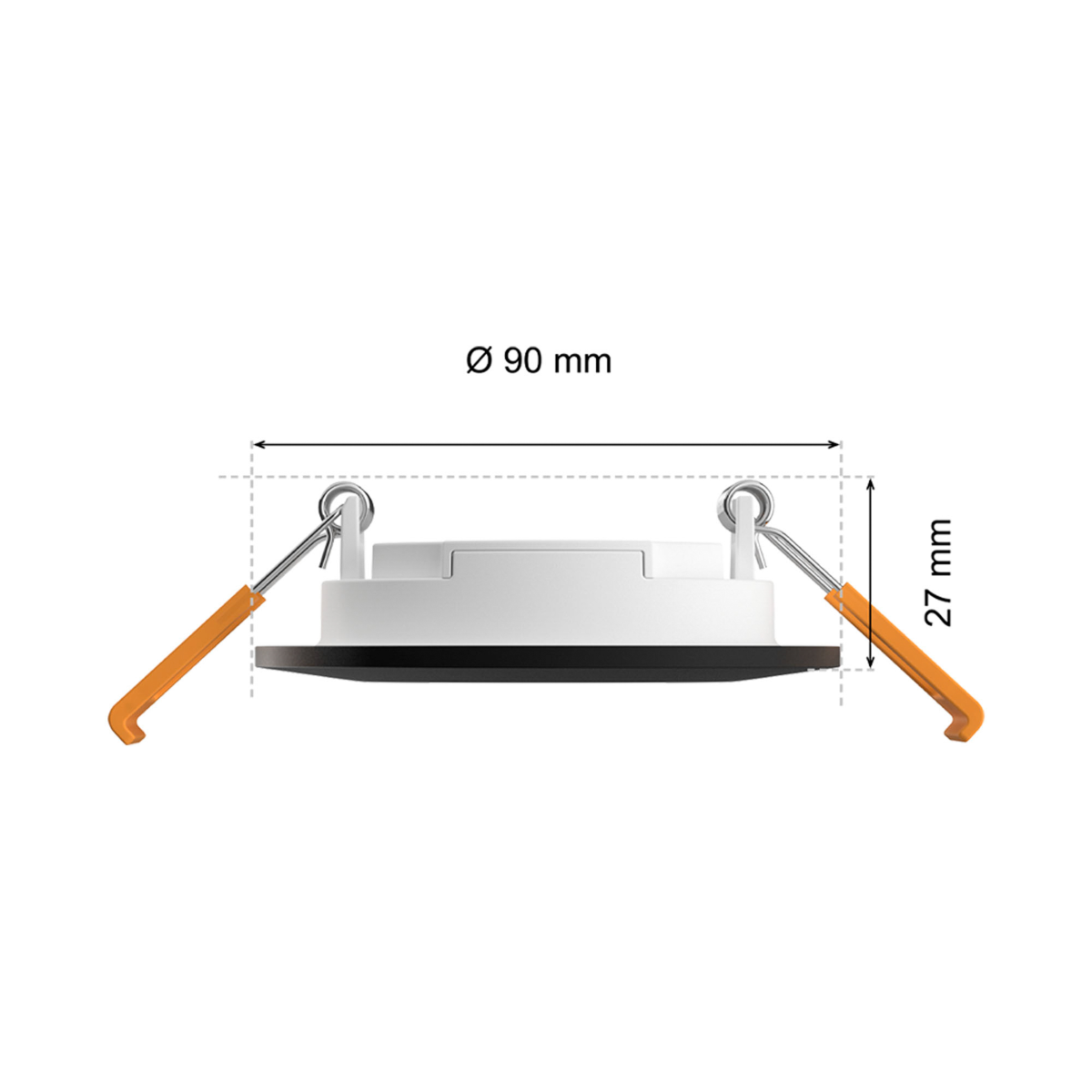 Hue Slim recessed light 90 mm - Black