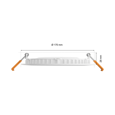 Hue Slim recessed light 170 mm - White