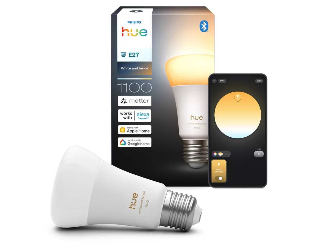 Hue White Ambiance A60 – Smart Bulb E27 – 1100 lm