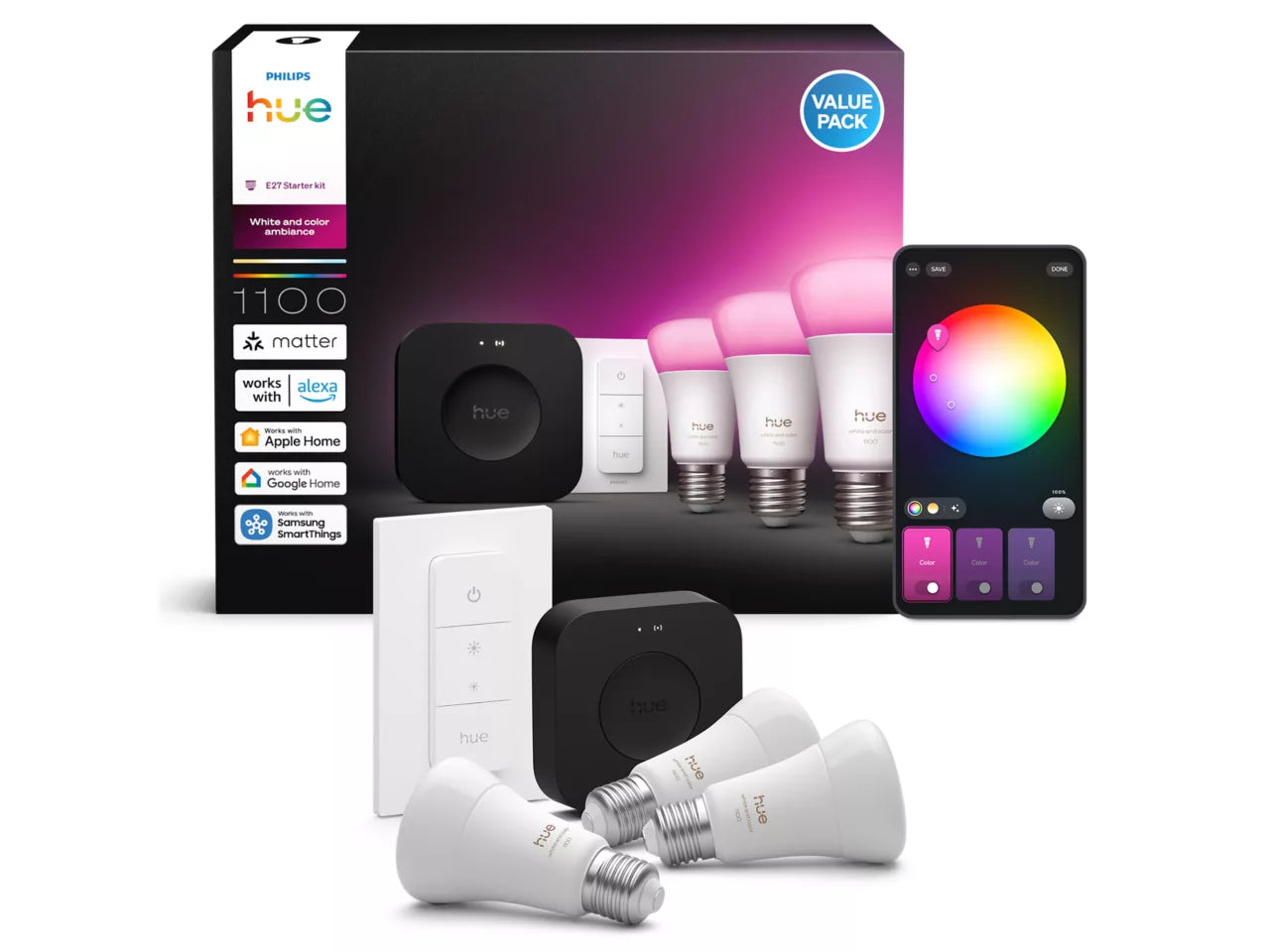 Philips Hue WCA A60 E27 3KIT Pro EU