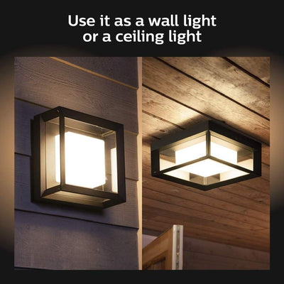Hue Econic Square Outdoor Wall Light 15W W&Color Ambiance