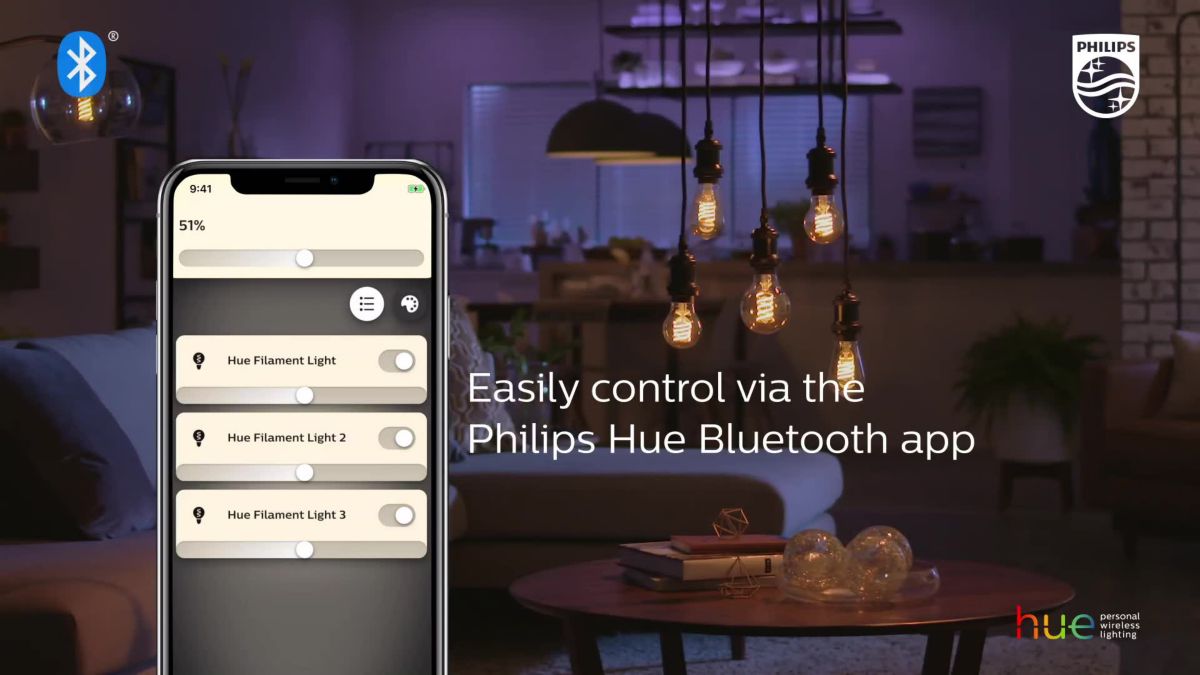 Philips Hue 7W ST64 E27 White Filament