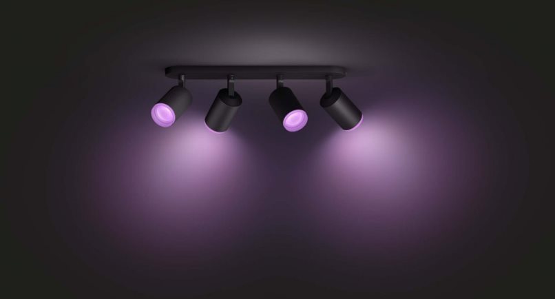 Hue Fugato 4 Lamp W&Color Ambiance-Black