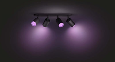 Hue Fugato 4 Lamp W&Color Ambiance-Black