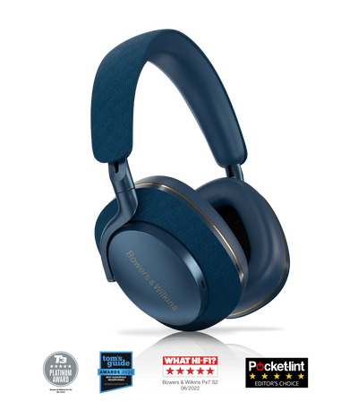 אוזניות Bluetooth אלחוטיות דגם Px7 S2 מבית Bowers & Wilkins צבע כחול