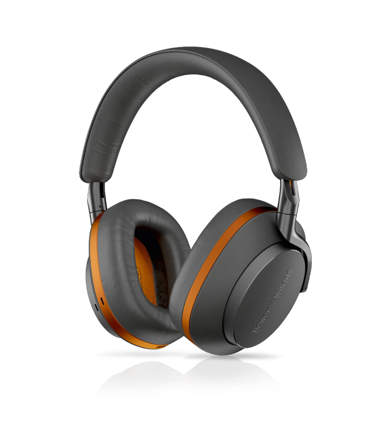 אוזניות Bluetooth אלחוטיות דגם Px8 McLaren Edition מבית Bowers & Wilkins - צבע אפור וכתום פפאיה